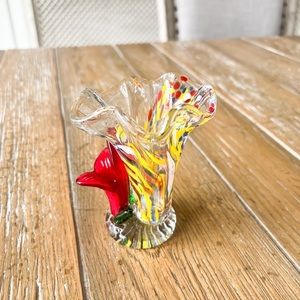 Decorative Blown Glass Small Vase